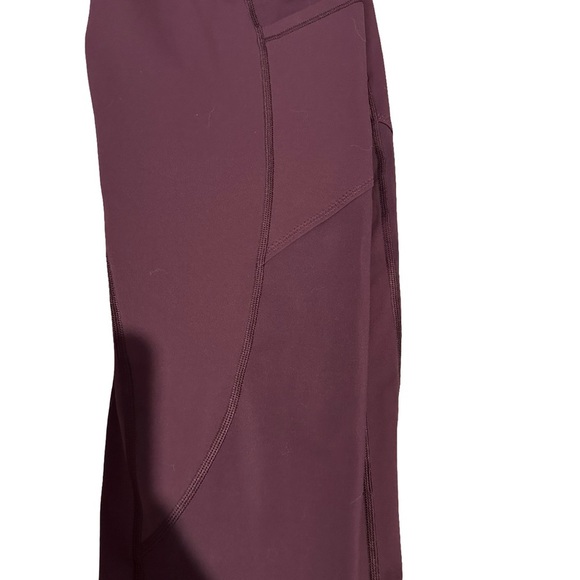 Lululemon Burgundy Leggings High-Waisted Performance Wear - Picture 4 of 5